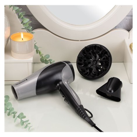 Hair Dryer | D3190S | 2200 W | Number of temperature settings 3 | Ionic function | Diffuser nozzle | Grey/Black - 3